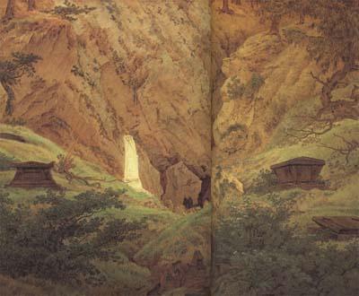Caspar David Friedrich Graves of Ancient Heroes (mk10) China oil painting art